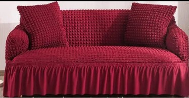 3 seater Turkey Elastic Sofa Cover maroon colour
